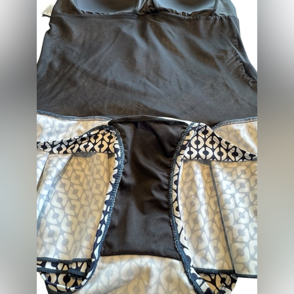 Shore Shapes Swimwear Swimsuit One Piece Swim Dress Size 14 Blue and White - Picture 12 of 14